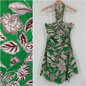 Zara Tropical Linen Blend Cutout Romper